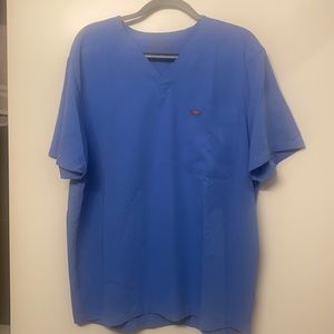 Figs XL Ceil Blue Scrub Top